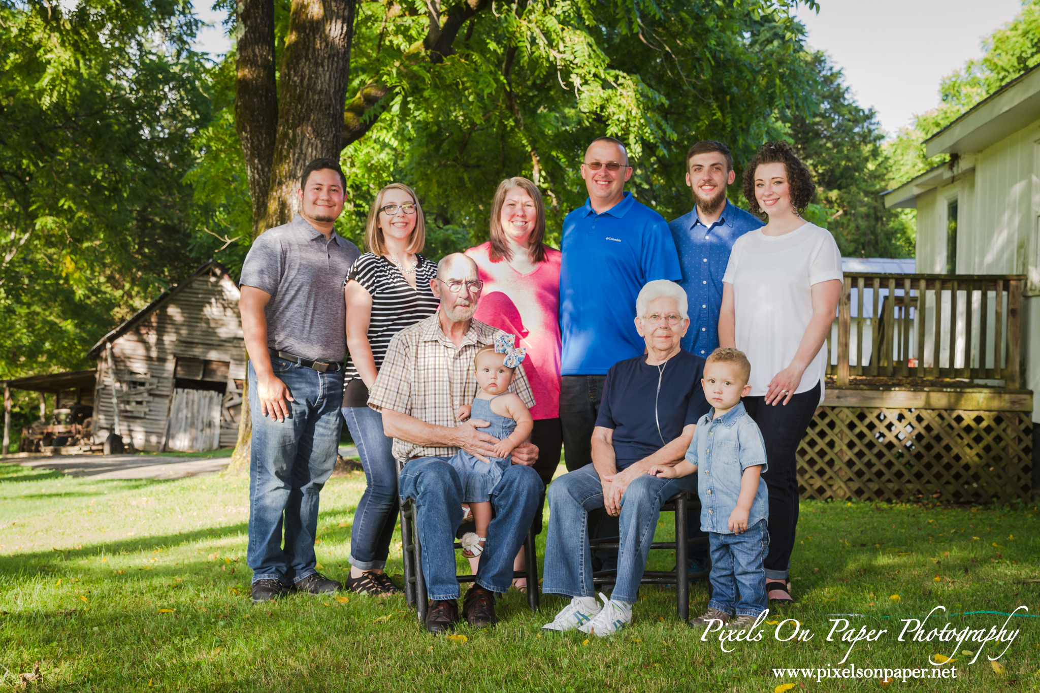 Caudill family Roaring River NC outdoor family portrait photo